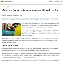 Mexican fintechs take aim at traditional banks